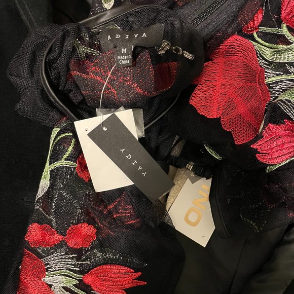 ADIVA - mesh blouse / jacket - red/black - size medium - BRAND NEW - Picture 7 of 7